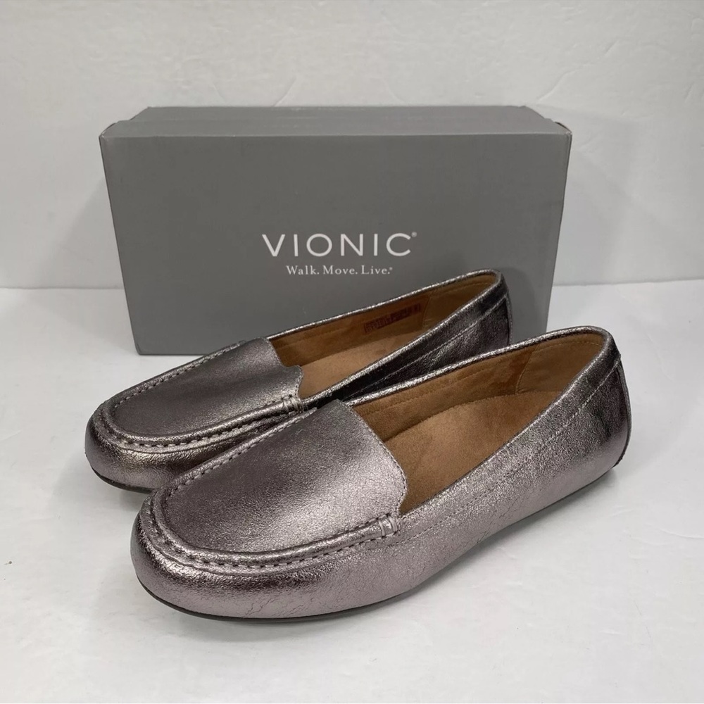 Vionic Debbie Loafers silver metallic  11 M
